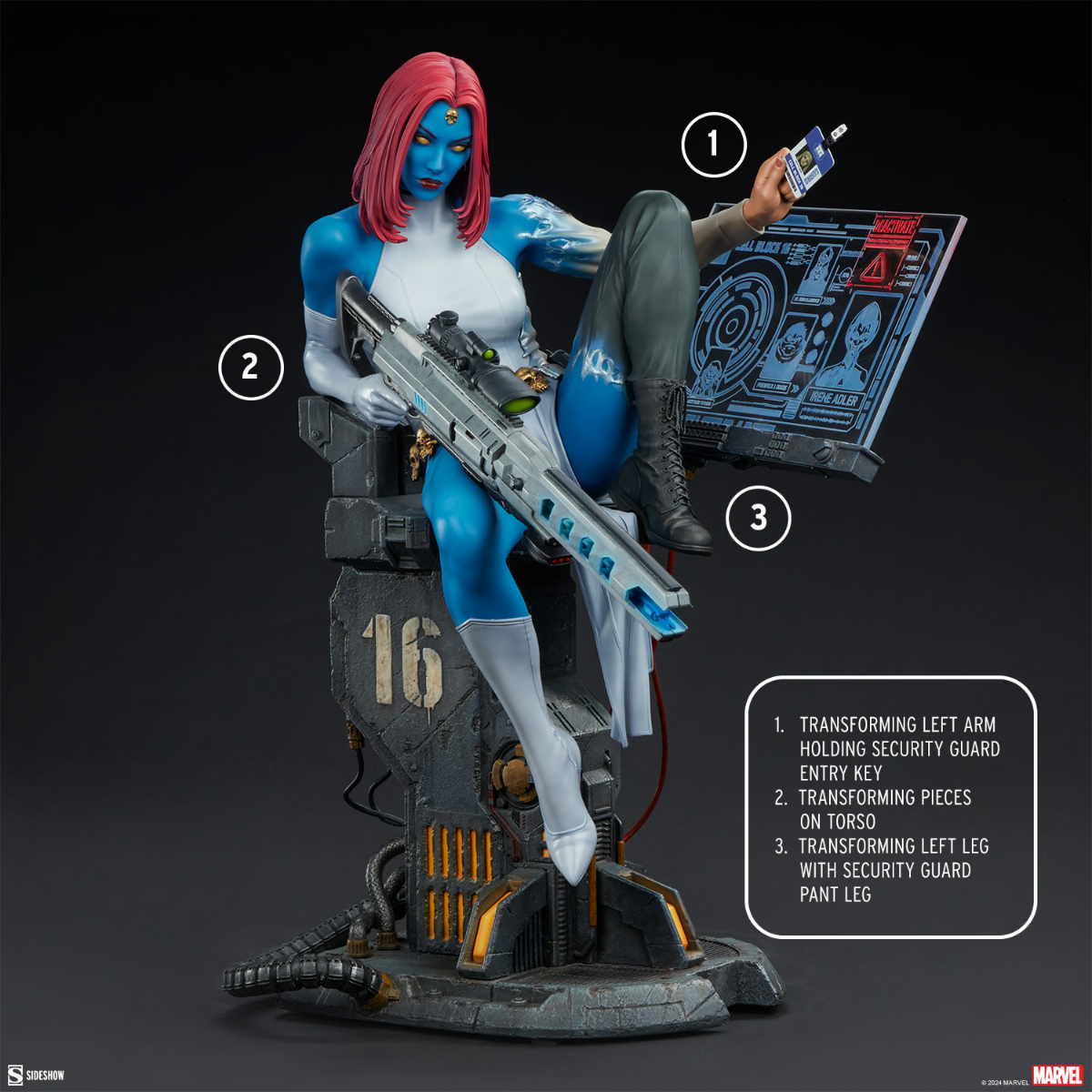 SID300825 X-Men - Mystique: Freedom & Destiny Premium Format Figure - Sideshow Collectibles - Titan Pop Culture