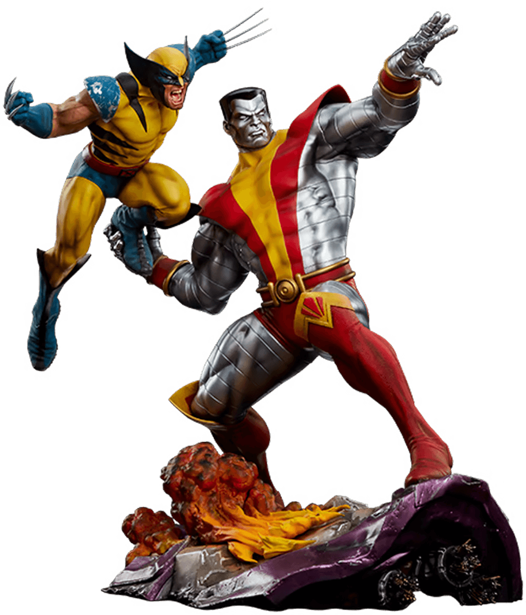 SID3008491 X-Men - Colossus & Wolverine Premium Format Statue - Sideshow Collectibles - Titan Pop Culture