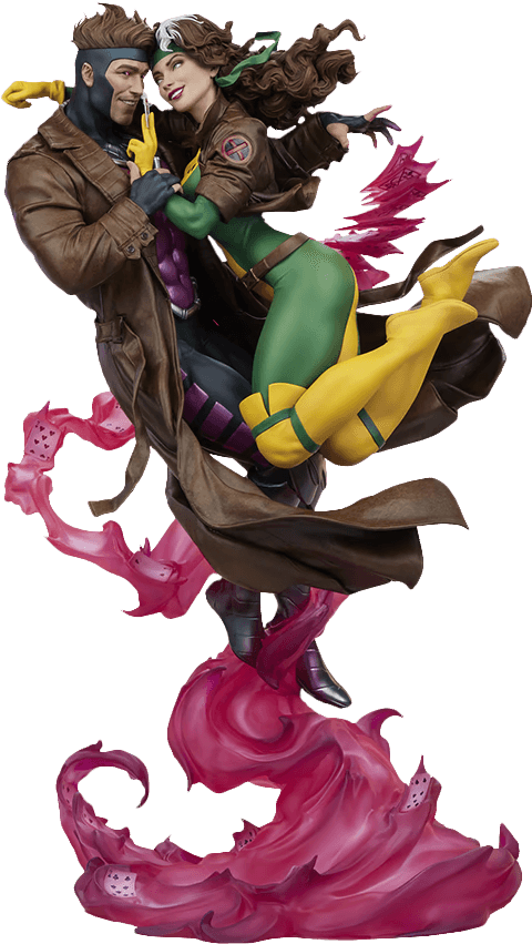 SID300851 X-Men - Rogue & Gambit 18.5" Statue - Sideshow Collectibles - Titan Pop Culture