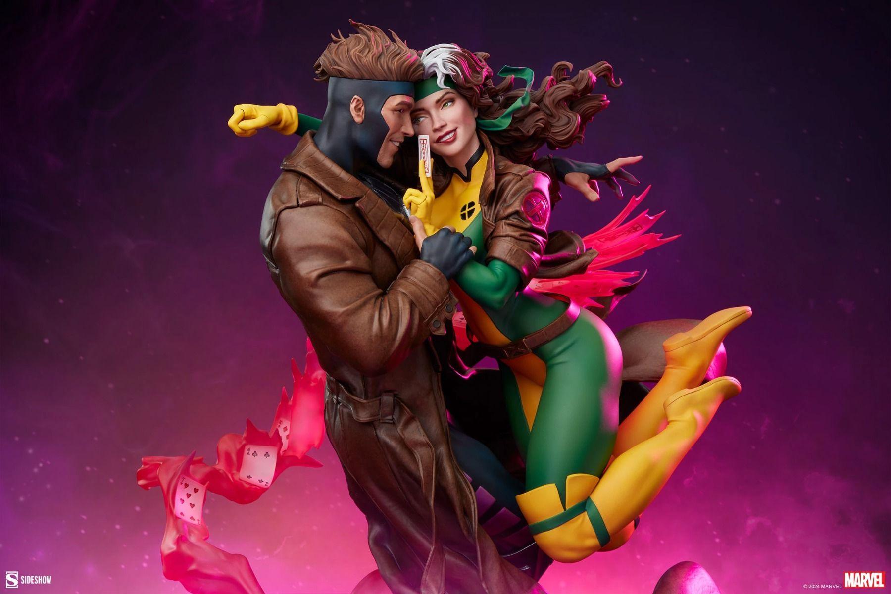 SID300851 X-Men - Rogue & Gambit 18.5" Statue - Sideshow Collectibles - Titan Pop Culture