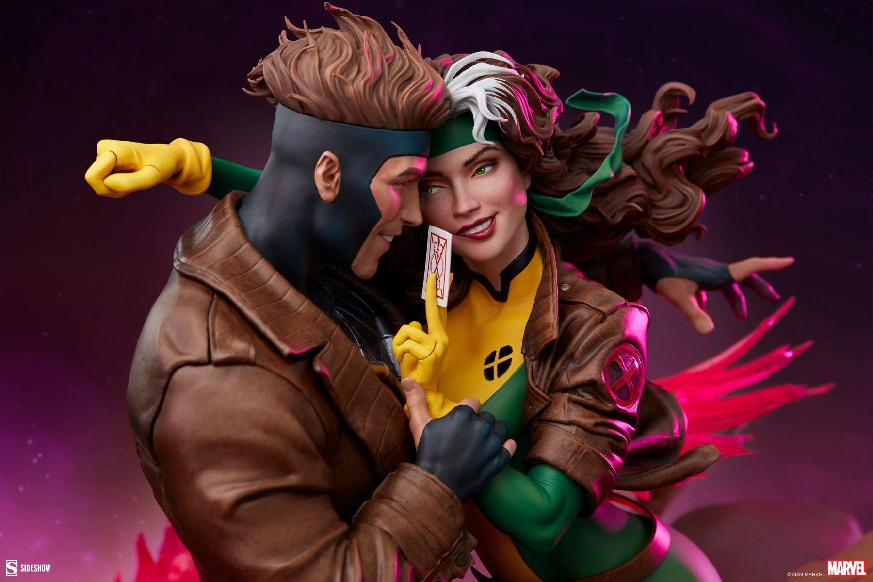 SID300851 X-Men - Rogue & Gambit 18.5" Statue - Sideshow Collectibles - Titan Pop Culture