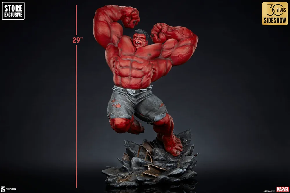 SID3008663 Hulk - Red Hulk: Thunderbolt Ross Premium Format Statue - Sideshow Collectibles - Titan Pop Culture