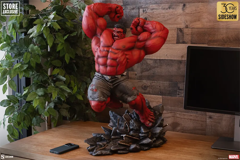 SID3008663 Hulk - Red Hulk: Thunderbolt Ross Premium Format Statue - Sideshow Collectibles - Titan Pop Culture