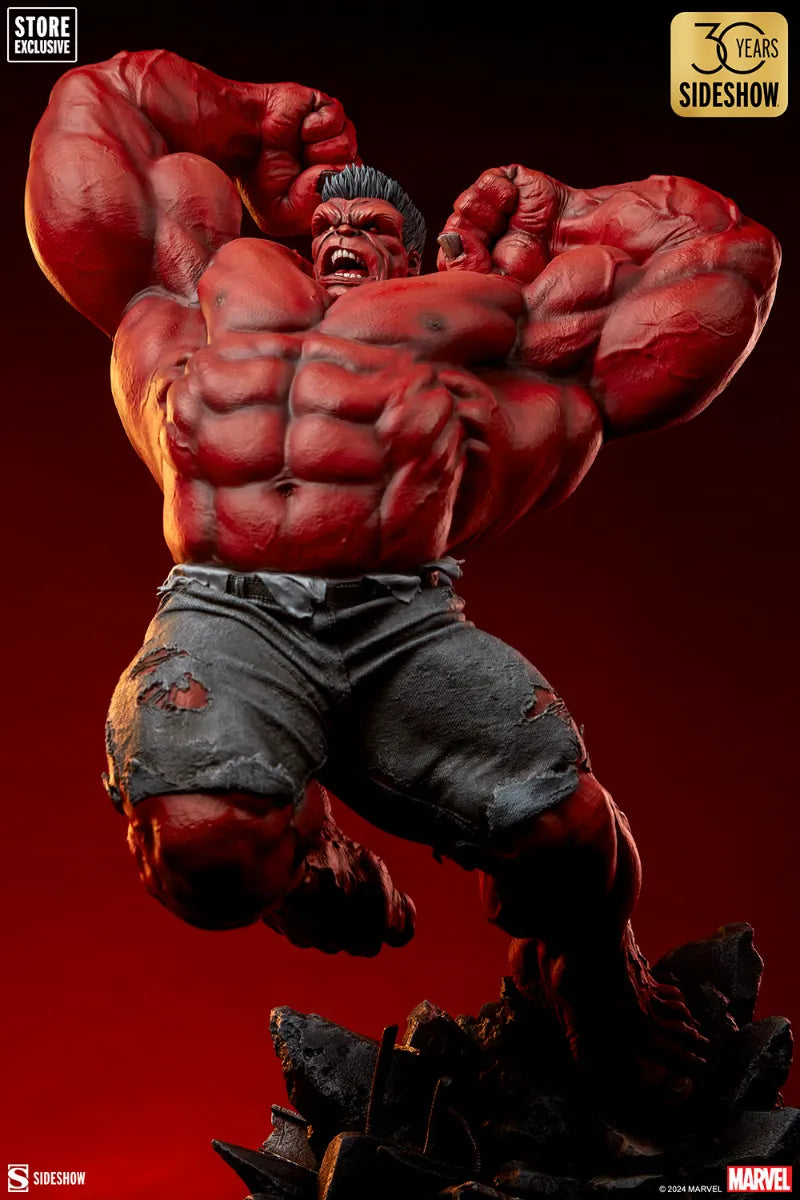 SID3008663 Hulk - Red Hulk: Thunderbolt Ross Premium Format Statue - Sideshow Collectibles - Titan Pop Culture