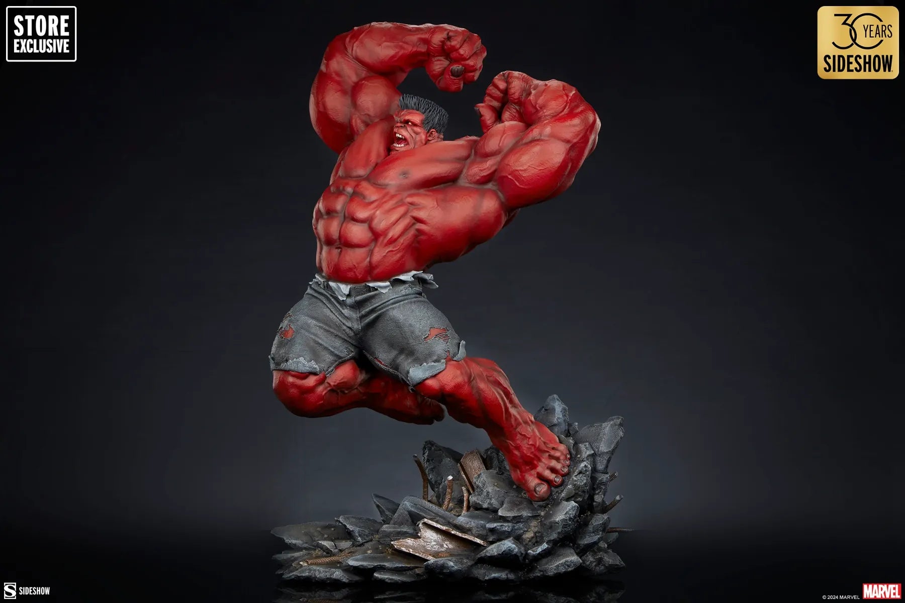 SID3008663 Hulk - Red Hulk: Thunderbolt Ross Premium Format Statue - Sideshow Collectibles - Titan Pop Culture