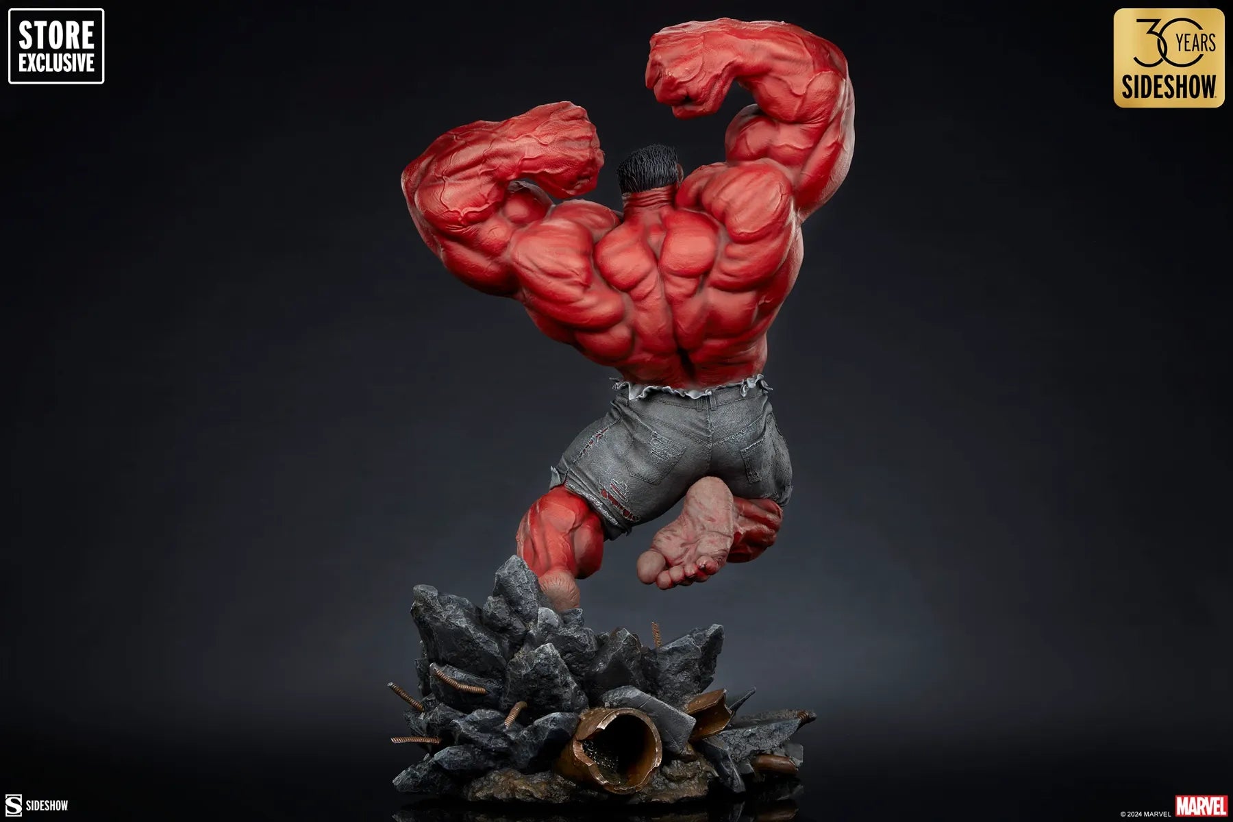 SID3008663 Hulk - Red Hulk: Thunderbolt Ross Premium Format Statue - Sideshow Collectibles - Titan Pop Culture