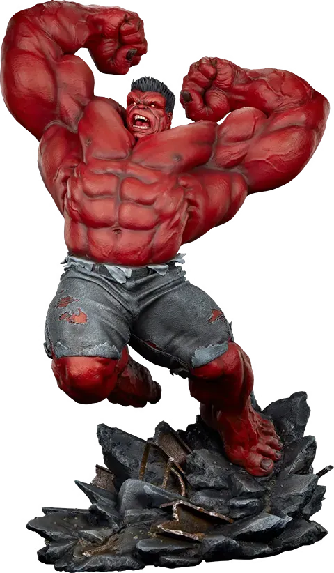 SID3008663 Hulk - Red Hulk: Thunderbolt Ross Premium Format Statue - Sideshow Collectibles - Titan Pop Culture