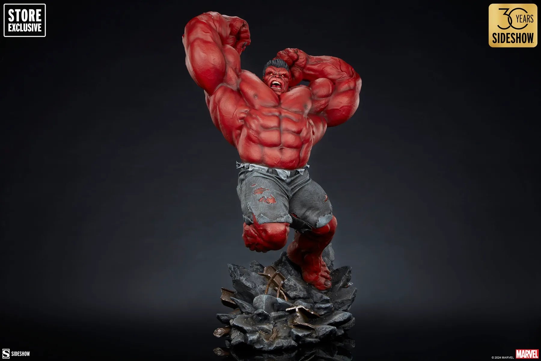 SID3008663 Hulk - Red Hulk: Thunderbolt Ross Premium Format Statue - Sideshow Collectibles - Titan Pop Culture