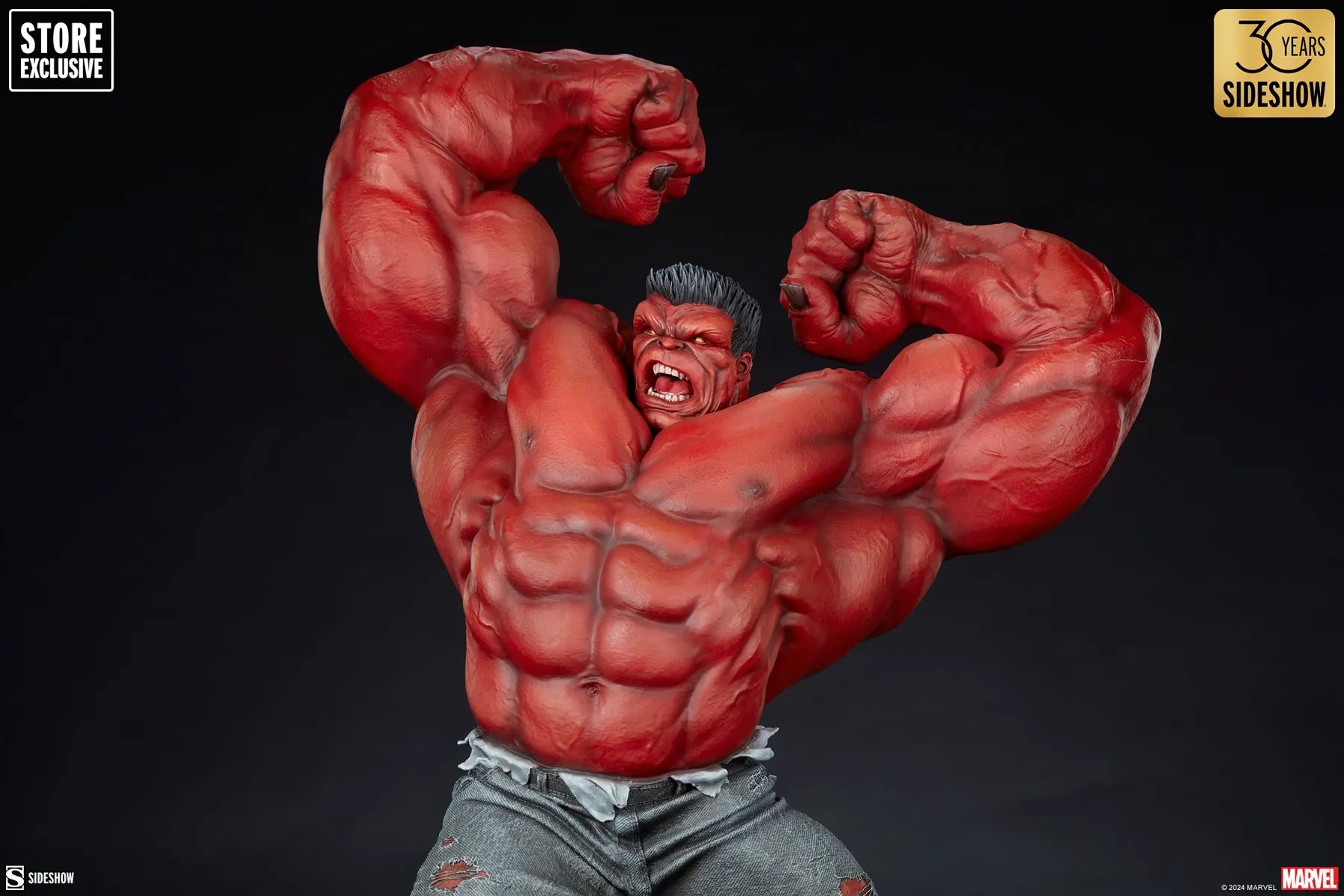 SID3008663 Hulk - Red Hulk: Thunderbolt Ross Premium Format Statue - Sideshow Collectibles - Titan Pop Culture