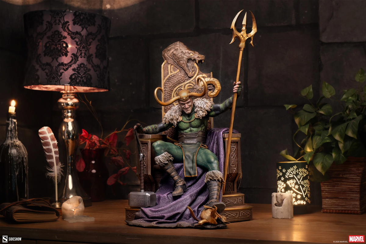 Estatua premium de Loki de Marvel Comics