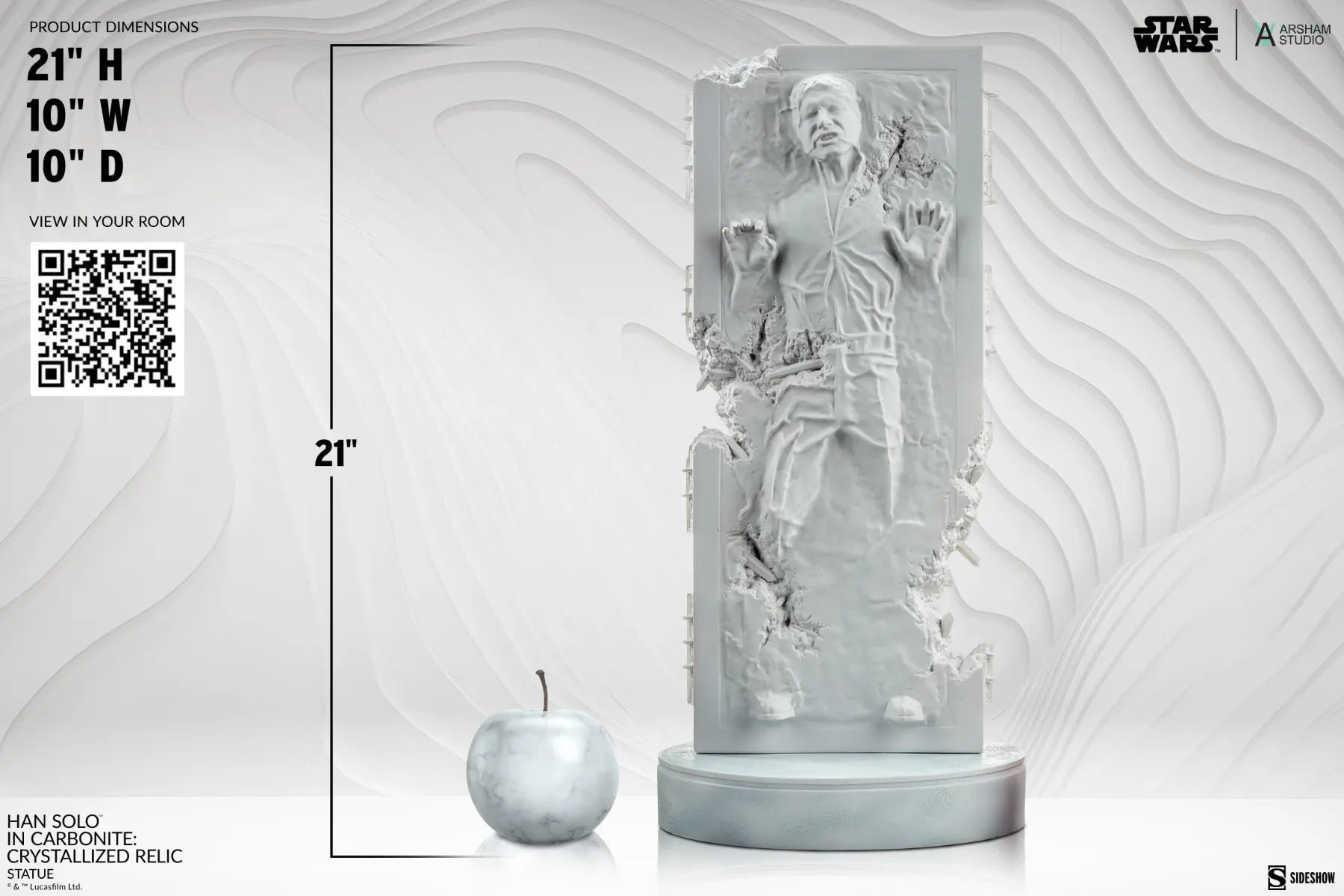 SID700235 Star Wars - Han Solo in Carbonite Crystallised Relic - Sideshow Collectibles - Titan Pop Culture