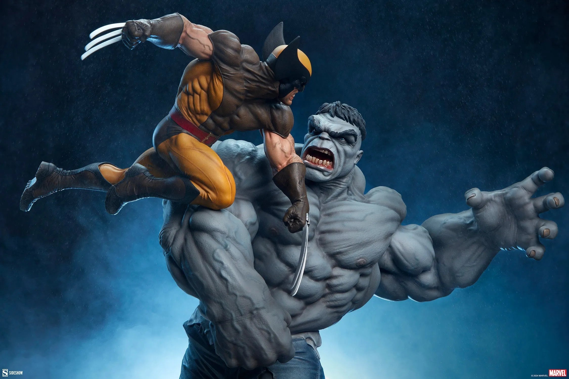 SID2002162 Marvel Comics - Grey Hulk vs Wolverine Maquette - Sideshow Collectibles - Titan Pop Culture