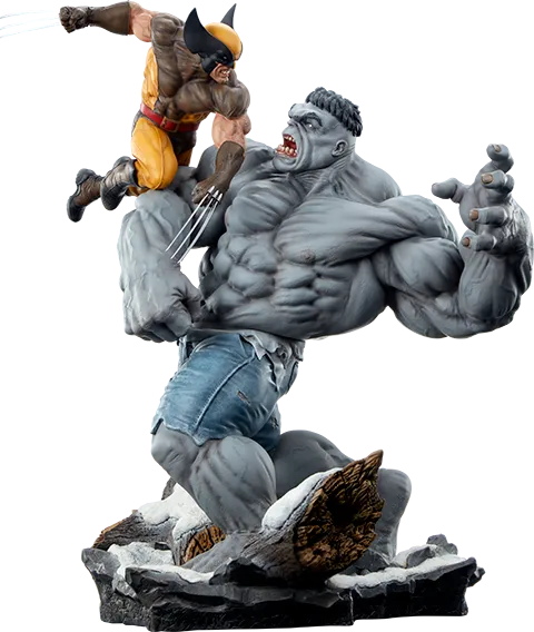 SID2002162 Marvel Comics - Grey Hulk vs Wolverine Maquette - Sideshow Collectibles - Titan Pop Culture