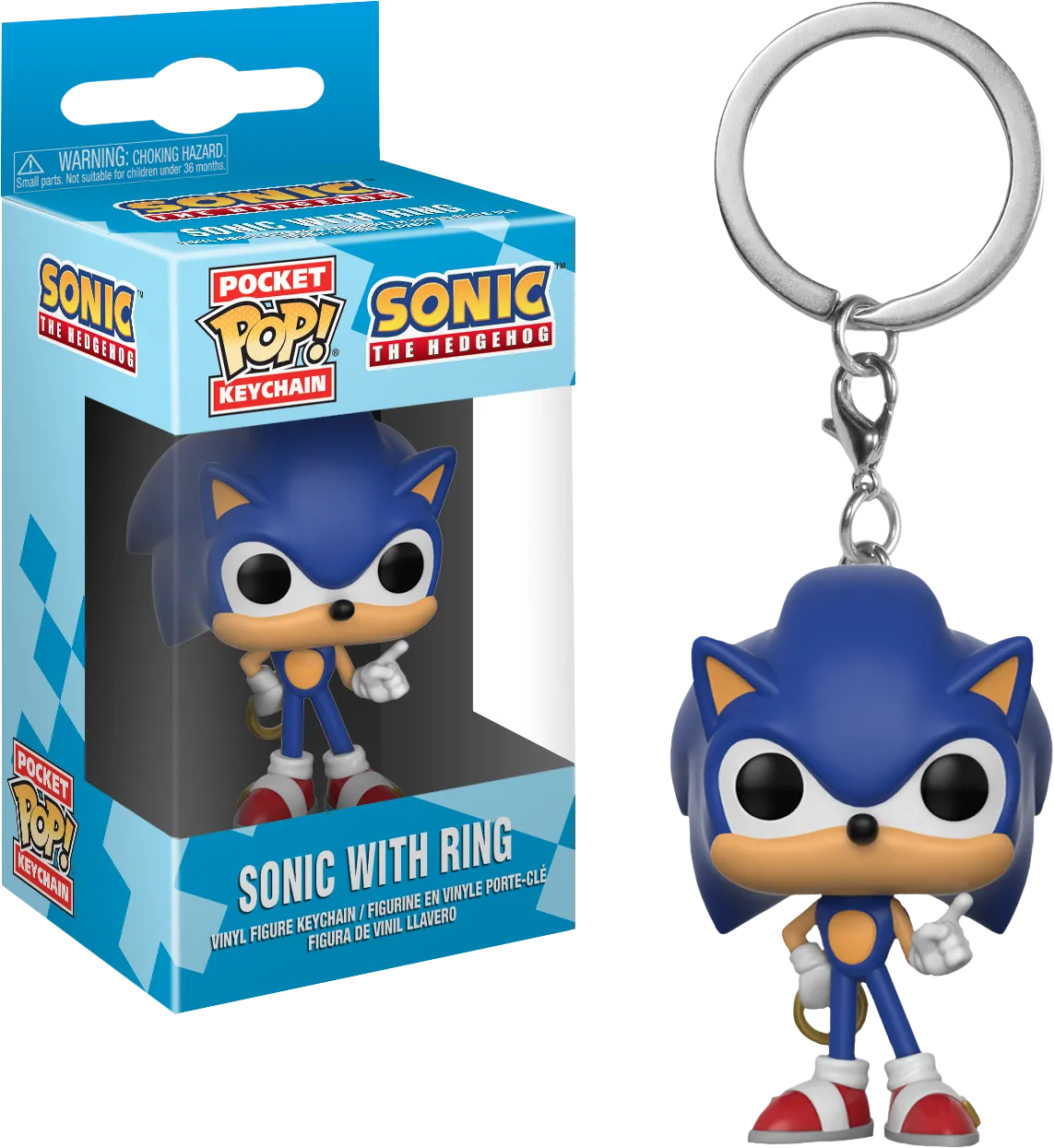 FUN20289 Sonic the Hedgehog - Sonic with Ring Pocket Pop! Keychain - Funko - Titan Pop Culture