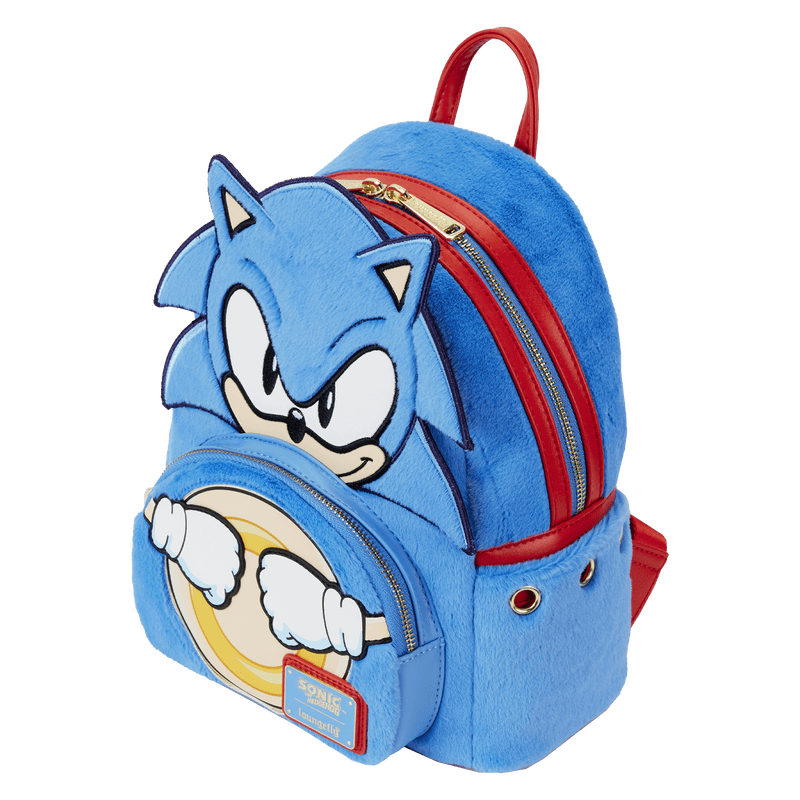 LOUSGABK0006 Sonic The Hedgehog - Classic Cosplay Plush Mini Backpack - Loungefly - Titan Pop Culture