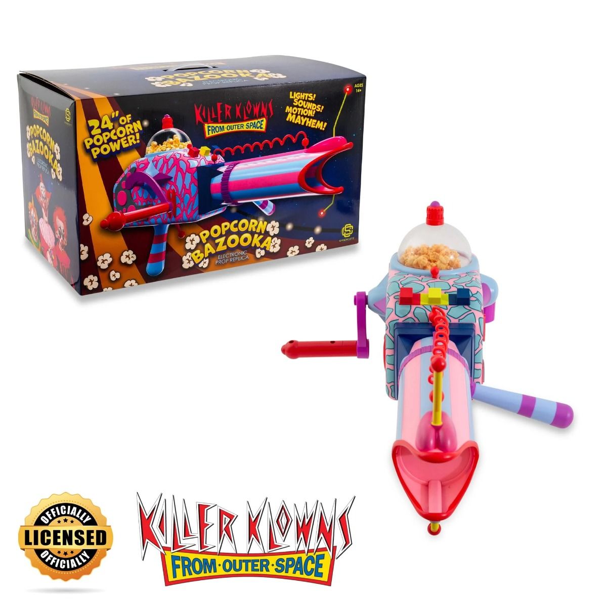 SYN-99505-C Killer Klowns from Outer Space - Popcorn Bazooka Electronic Replica - Syndicate Collectibles - Titan Pop Culture