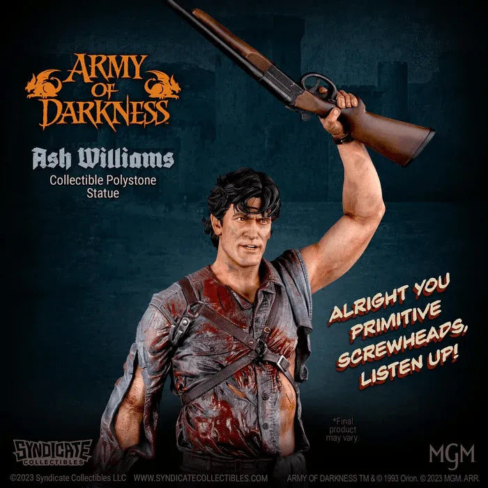 SYN625184-C Army of Darkness - Ash Williams 1:4 Scale Statue - Syndicate Collectibles - Titan Pop Culture