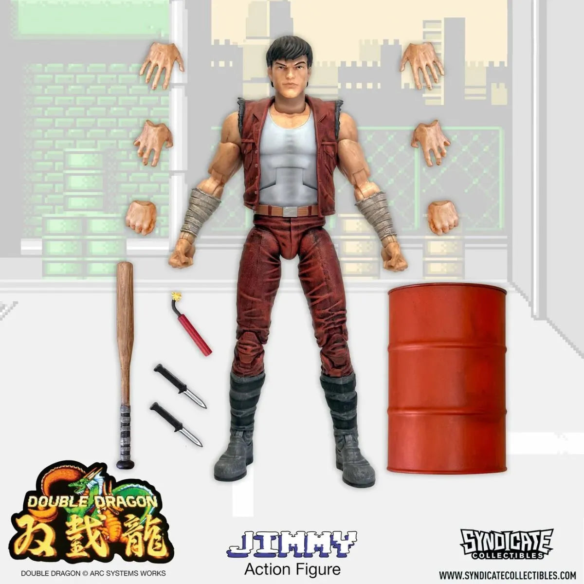 SYN95002-C Double Dragon - Jimmy 7'' Deluxe Figure - Syndicate Collectibles - Titan Pop Culture