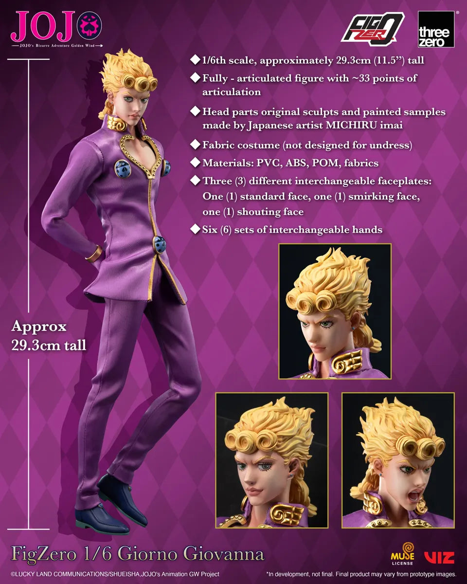 Jojo's Bizarre Adventure - Giorno Giovanna 1:6 Scale Action Figure