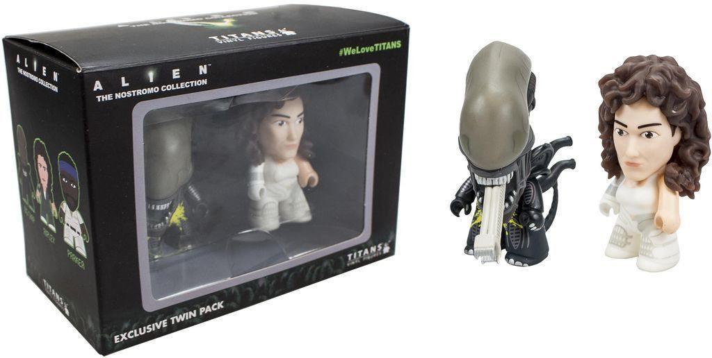 TITALV-2PN-001 Alien - Ripley & Xenomorph Acid Spatter 3" Titans Vinyl Figure 2-Pack - Titan Merchandise - Titan Pop Culture