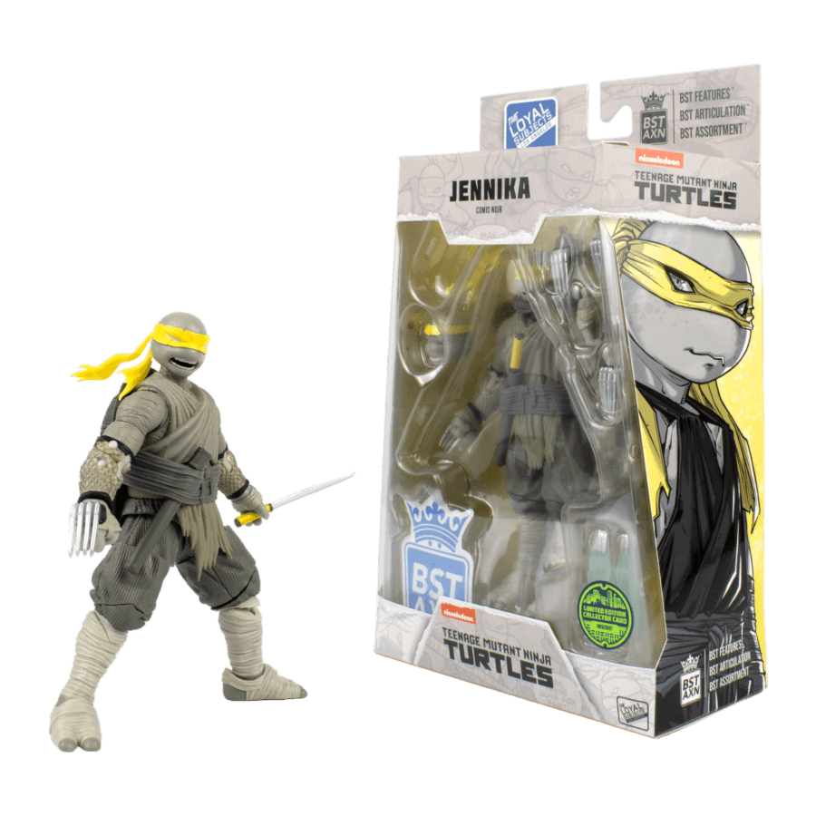 TLSBATMNTJENWB02 Teenage Mutant Ninja Turtles (comics) - Jennika (Greyscale) 5" BST AXN Action Figure - The Loyal Subjects - Titan Pop Culture