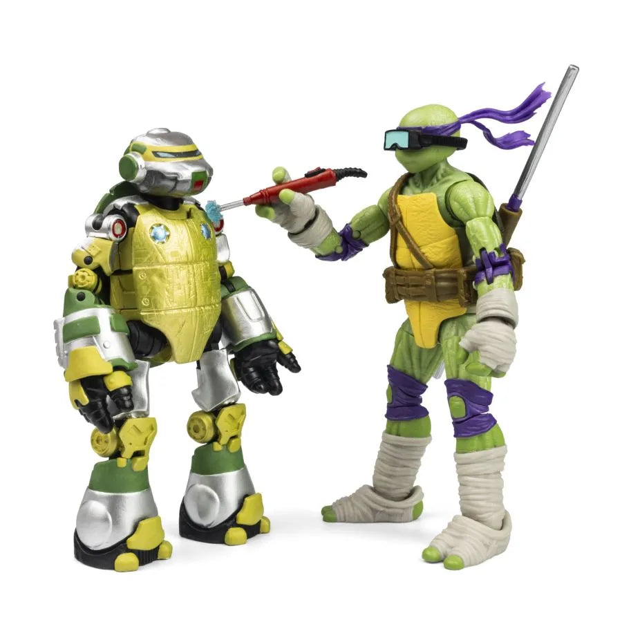 TLSBATMNTMET2PK02 Teenage Mutant Ninja Turtles - Metalhead & Donatello BST AXN 1:15 Scale Action Figure [2 Pack] - The Loyal Subjects - Titan Pop Culture