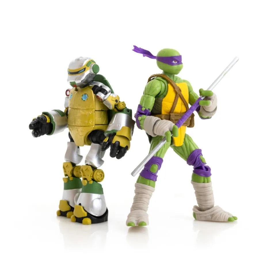 TLSBATMNTMET2PK02 Teenage Mutant Ninja Turtles - Metalhead & Donatello BST AXN 1:15 Scale Action Figure [2 Pack] - The Loyal Subjects - Titan Pop Culture