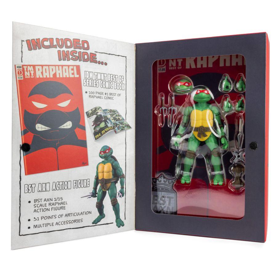 TLSBATMNTRAPCOM02 Teenage Mutant Ninja Turtles (comics) - Raphael BST AXN Action Figure & Comic Book - The Loyal Subjects - Titan Pop Culture