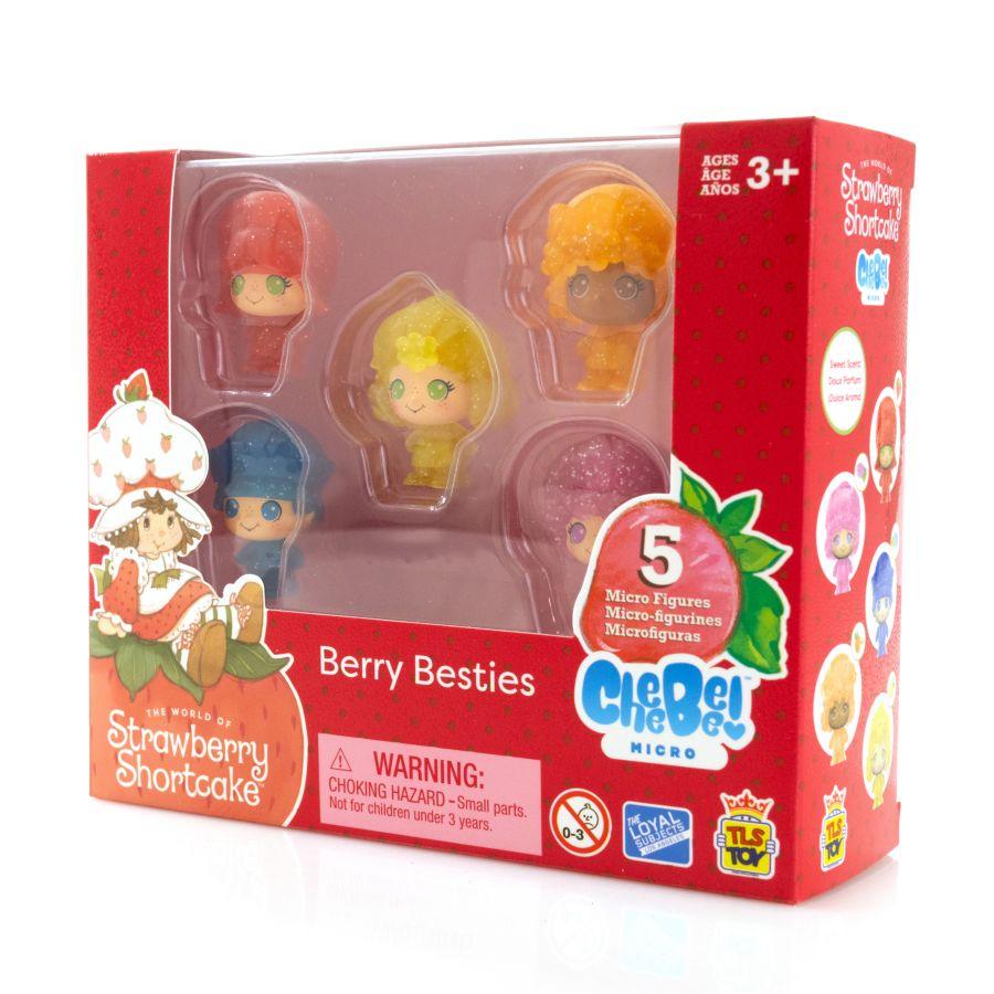 TLSCHBMSSSDCC02 Strawberry Shortcake - 1.5" CheeBee Berry Besties Micro Set [5 Pack] - The Loyal Subjects - Titan Pop Culture