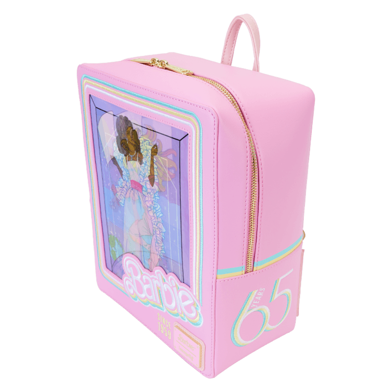 LOUMTBK0013 Barbie - 65th Anniversary Doll Box Triple Lenticular Mini Backpack - Loungefly - Titan Pop Culture
