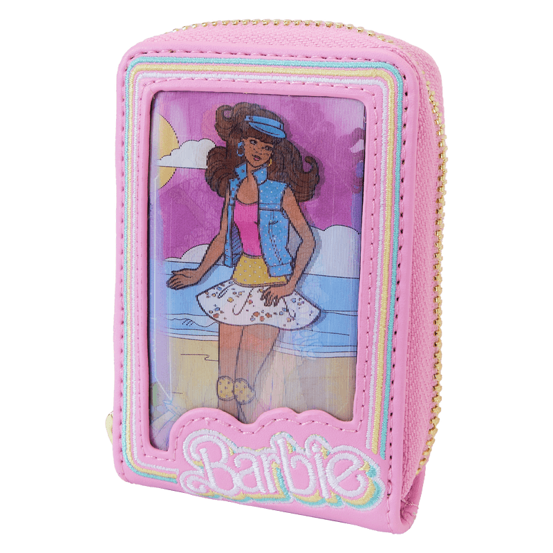 LOUMTWA0020 Barbie - 65th Anniversary Doll Box Triple Lenticular Zip Around Wallet - Loungefly - Titan Pop Culture