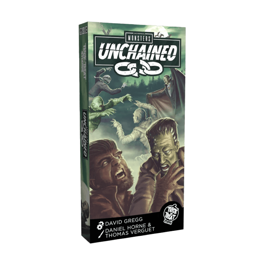 TTSTPQUDB01 Universal Monsters - Unchained Board Game - Trick or Treat Studios - Titan Pop Culture