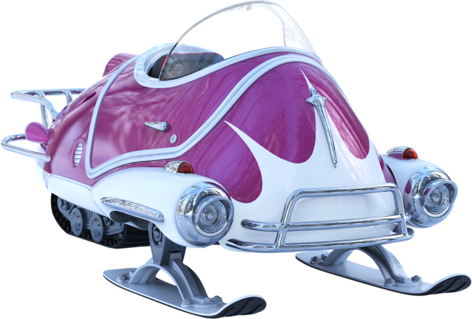 Fallout - Hot Pink Snowtrack Fusion Flea 1:18 Scale Diecast Vehicle
