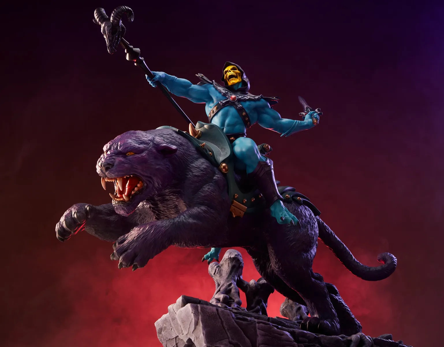 TWE904181 Masters of the Universe - Skeletor & Panthor Deluxe 1:6 Scale Maquette - Tweeterhead - Titan Pop Culture