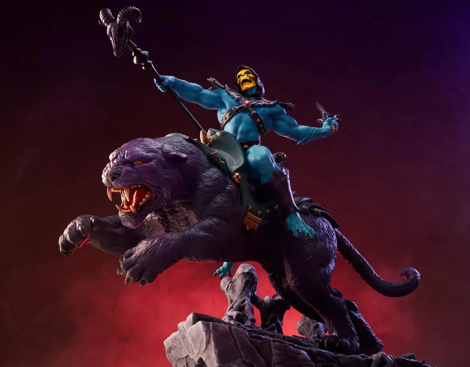 TWE904181 Masters of the Universe - Skeletor & Panthor Deluxe 1:6 Scale Maquette - Tweeterhead - Titan Pop Culture