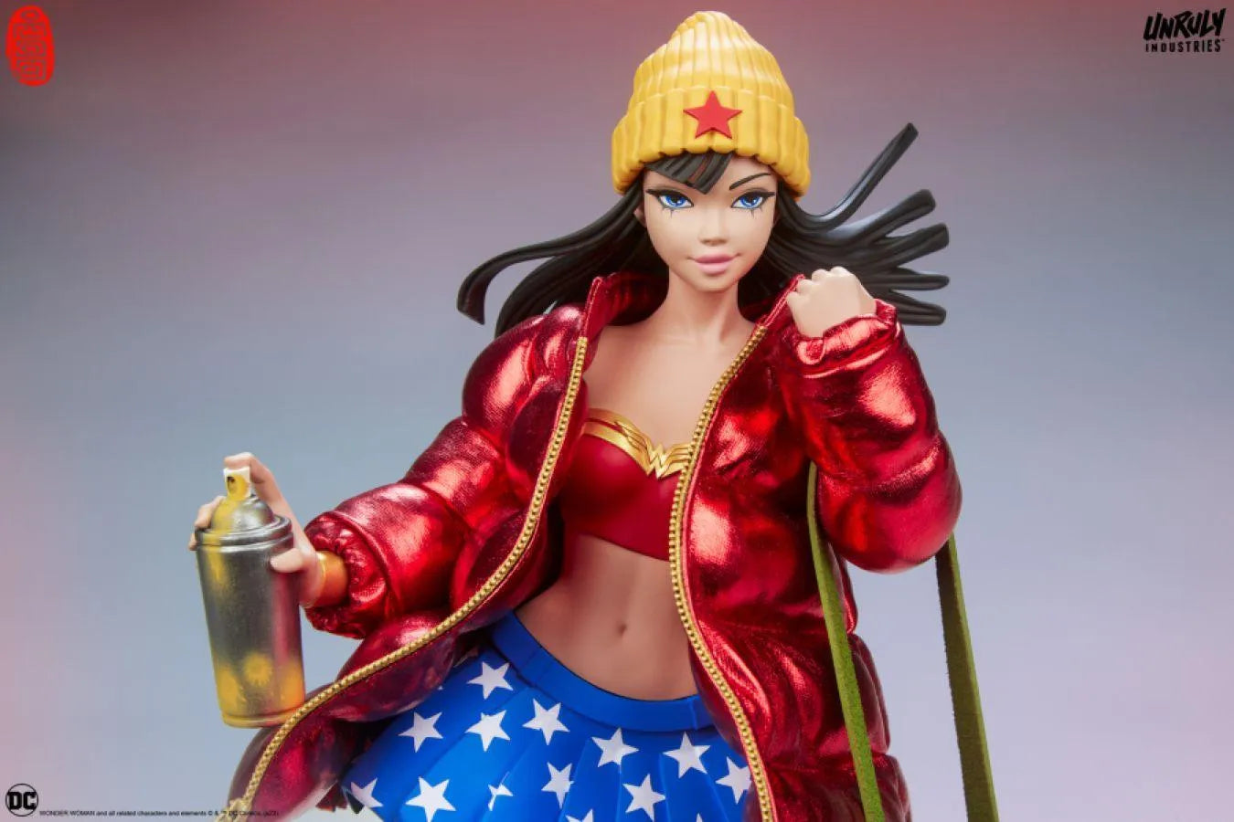 UNR700197 DC Comics - Hype Girl (Wonder Woman) Designer Statue - Unruly Industries - Titan Pop Culture