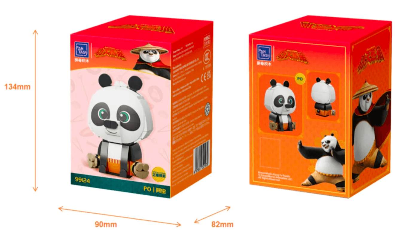 PSY99124 Kung Fu Panda - Po Sitting Baby Series Buildable Figure (138pcs) - Pantasy - Titan Pop Culture