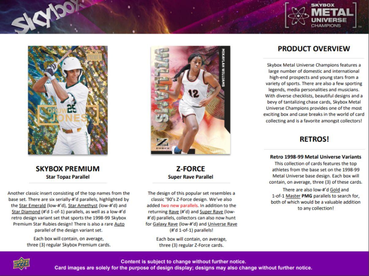 UPP15237 Skybox - 2023 Metal Universe Champions Trading Cards (Display of 15) - Upper Deck - Titan Pop Culture