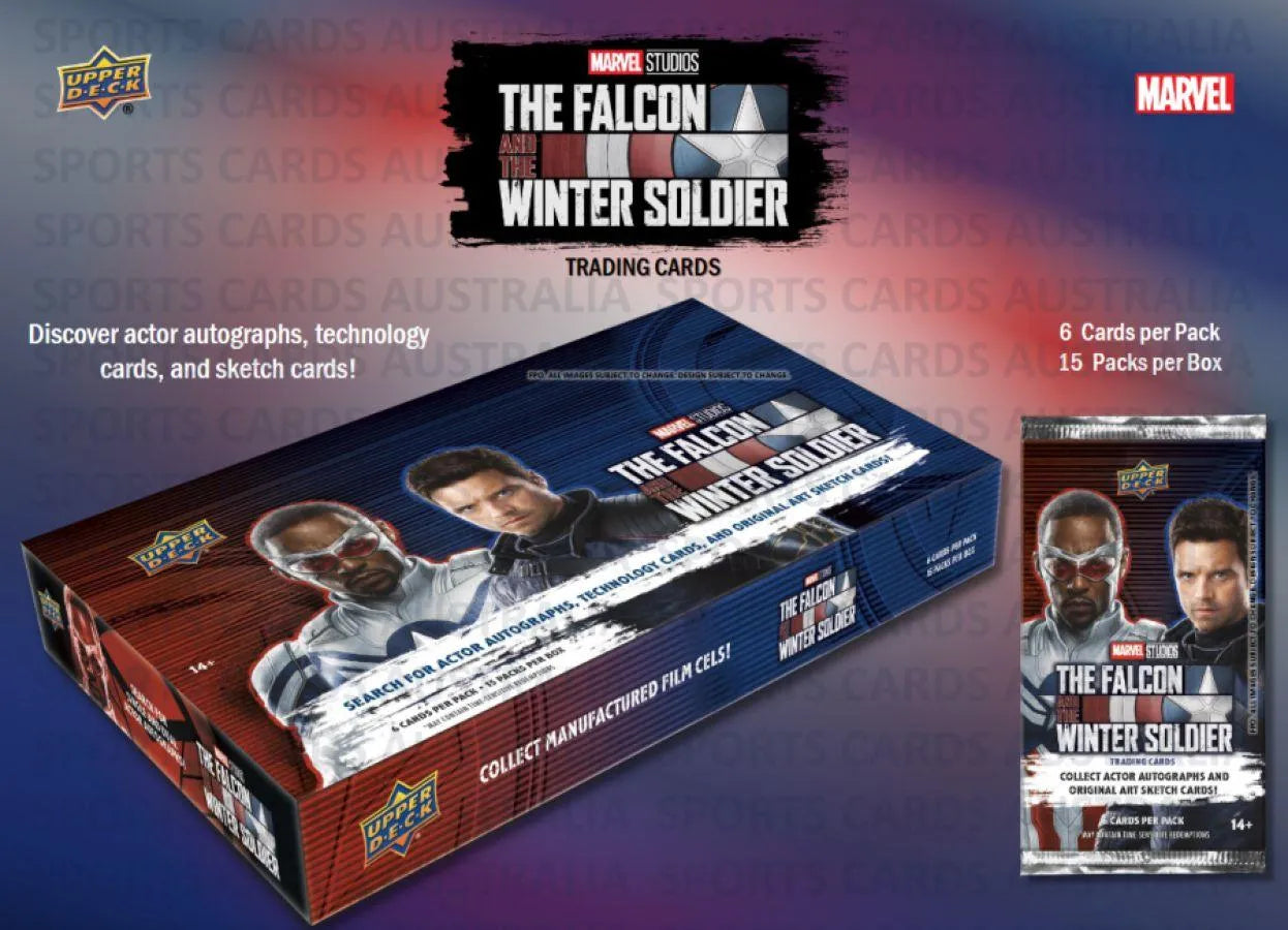 UPP95554 The Falcon and the Winter Soldier - Trading Cards (Display of 15) - Upper Deck - Titan Pop Culture