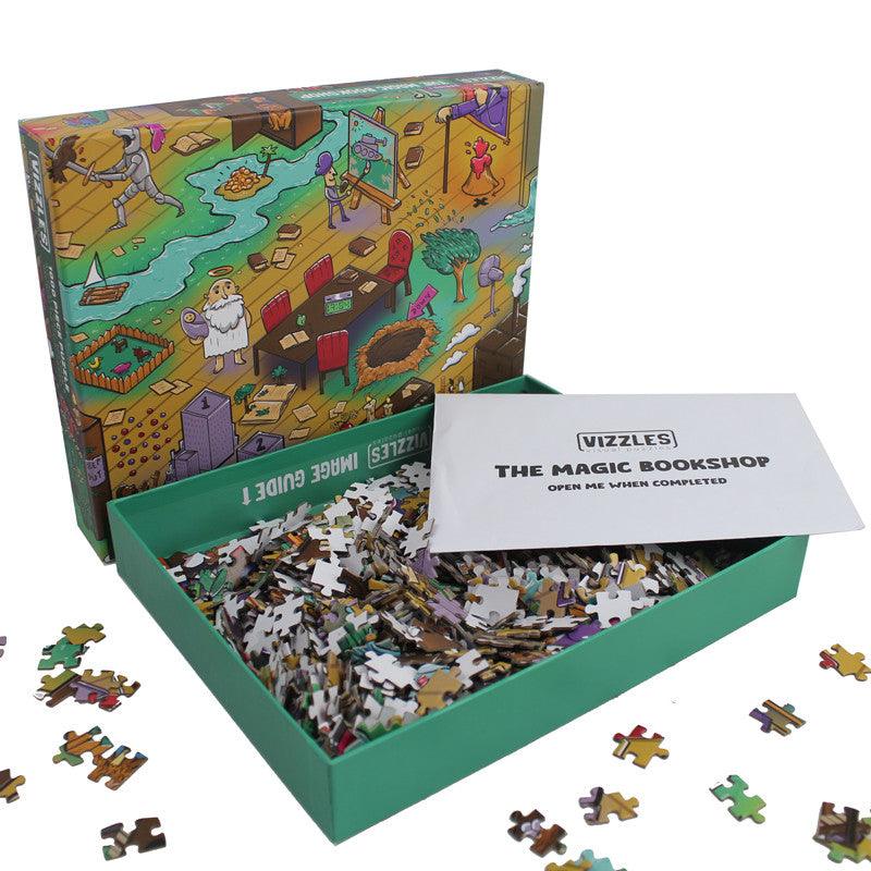 VR-107561 Vizzles The Magic Bookshop Puzzle 1000pc Jigsaw Puzzle - Vizzles - Titan Pop Culture