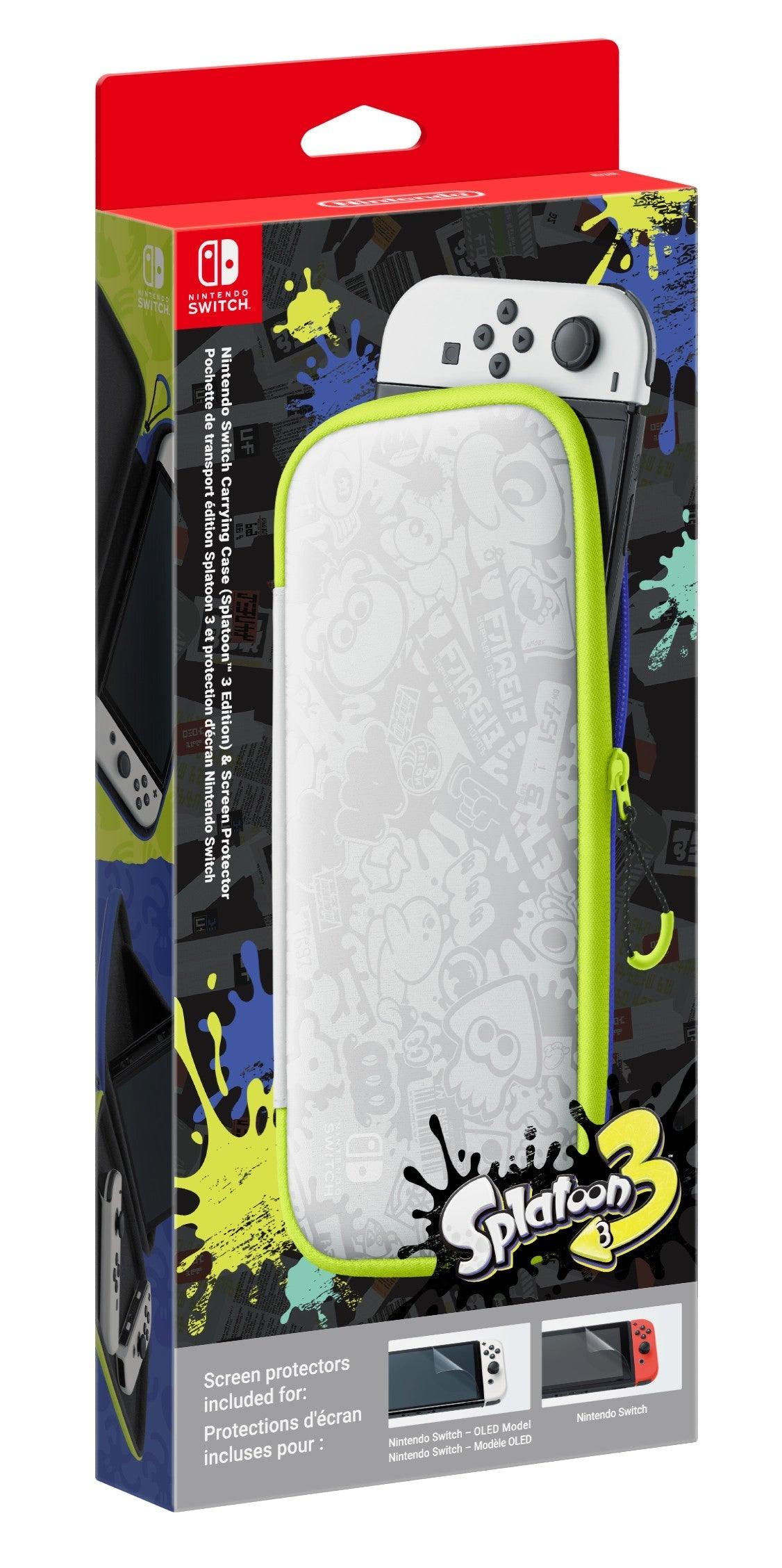 VR-100297 SWI Nintendo Switch Carrying Case & Screen Protector Splatoon 3 Edition - Nintendo - Titan Pop Culture