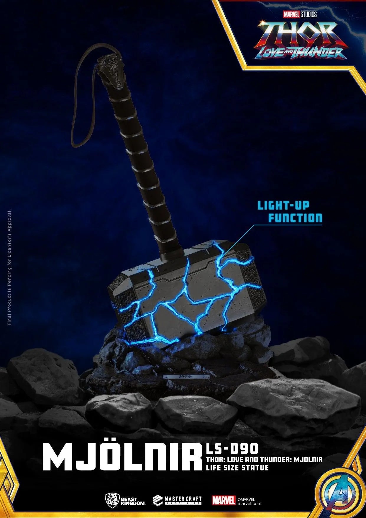 VR-100645 Beast Kingdom Life Size Thor Love and Thunder Mjolnir Statue - Beast Kingdom - Titan Pop Culture
