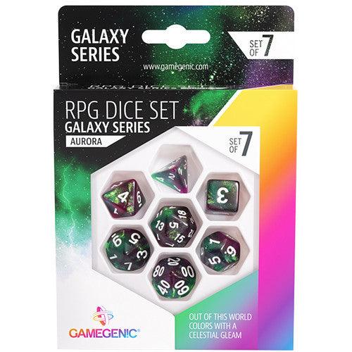 VR-102304 Gamegenic Galaxy Series - Aurora - RPG Dice Set (7pcs) - Gamegenic - Titan Pop Culture