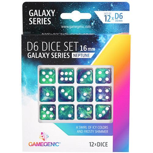 VR-102305 Gamegenic Galaxy Series - Neptune - D6 Dice Set 16 mm (12 pcs) - Gamegenic - Titan Pop Culture