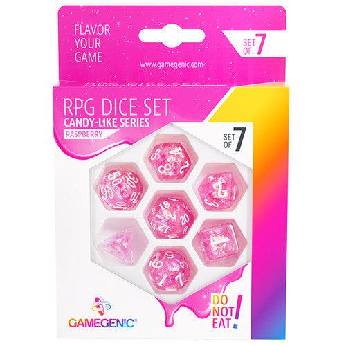 VR-102318 Gamegenic Candy-like Series - Rasberry - RPG Dice Set (7pcs) - Gamegenic - Titan Pop Culture