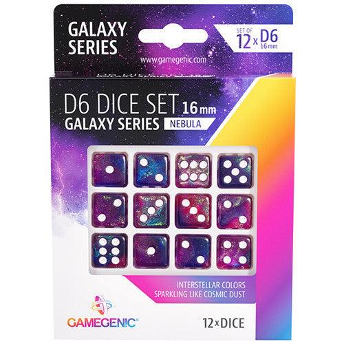 VR-102320 Gamegenic Galaxy Series - Nebula - D6 Dice Set 16 mm (12 pcs) - Gamegenic - Titan Pop Culture