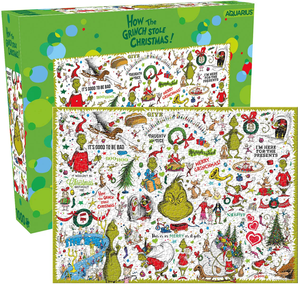 Aquarius Puzzle How the Grinch Stole Christmas Collage Puzzle 1