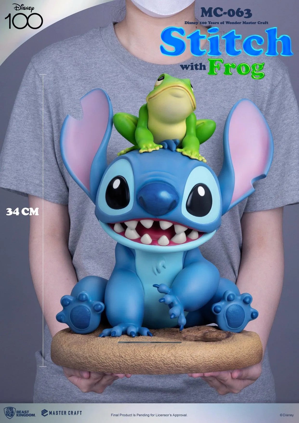 VR-104034 Beast Kingdom Master Craft Lilo and Stitch Stitch with Frog - Beast Kingdom - Titan Pop Culture