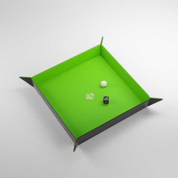Gamegenic Magnetic Dice Tray Square Black/Green