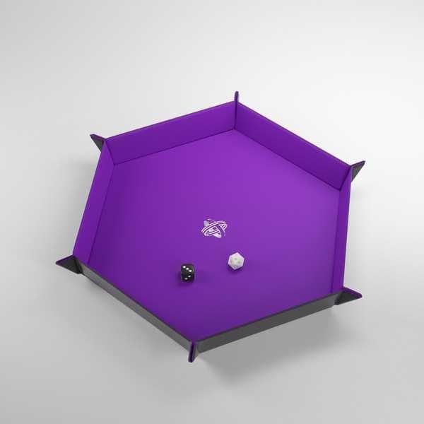 Gamegenic Magnetic Dice Tray Hexagonal Black/Purple